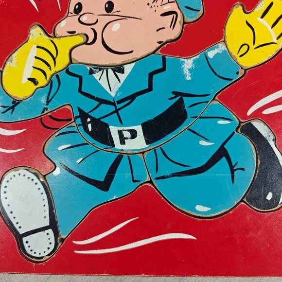 Vintage Sifo Policeman Wooden Puzzle Board Complete 60s 70s - Picture 4 of 5